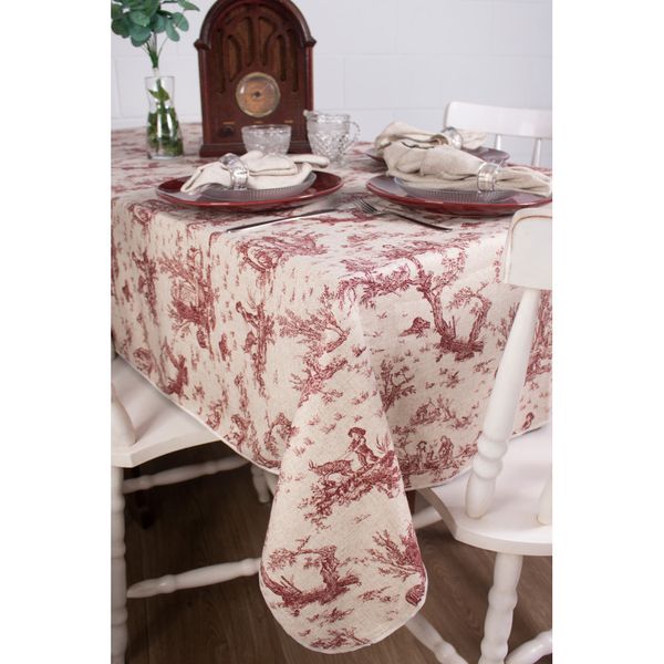 Linho Toile de Jouy Vermelho 3